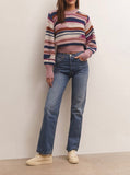 Asheville Stripe Sweater - Magenta Punch