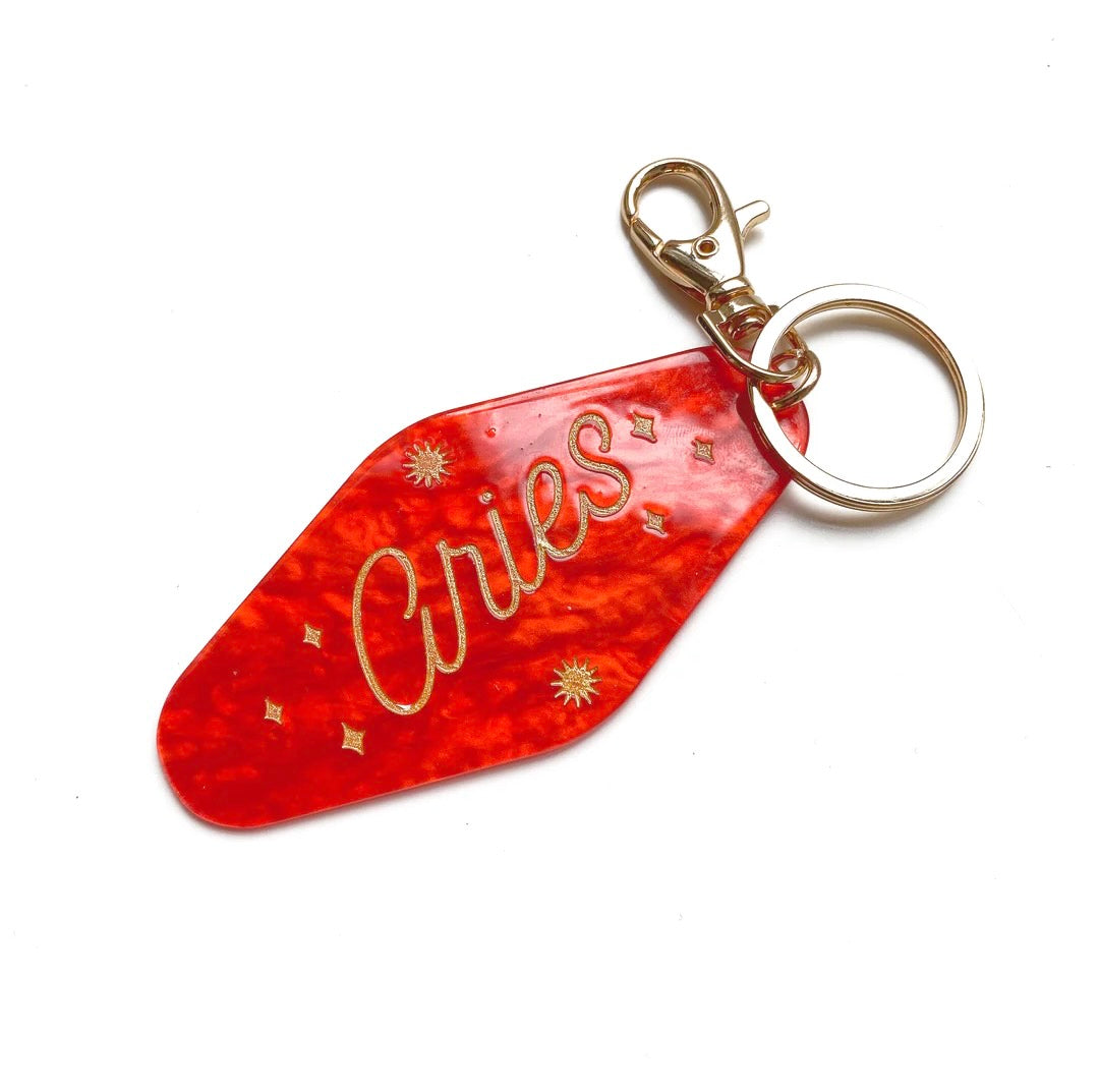 Horoscope Motel Keychain