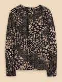 Ari Eco Vero Top - Black Print