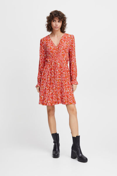 Tusnelda Dress- Orange Flower