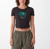 Breezy Flower Cropped Chloe Fitted Tee