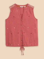 Tulip Jersey Sleeveless Shirt - Pink Multi