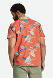 Charter Print Short Sleeve Woven - Burnt Red/Pacific Blue