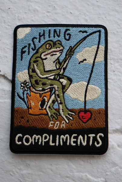 Fishing For Compliments Sticker Patch