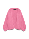 Maybe Long Sleeve Open Cardigan - Pink Cosmos