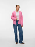 Maybe Long Sleeve Open Cardigan - Pink Cosmos