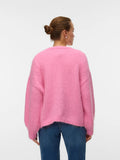 Maybe Long Sleeve Open Cardigan - Pink Cosmos