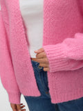 Maybe Long Sleeve Open Cardigan - Pink Cosmos
