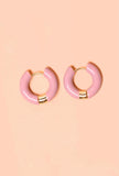 Harper Hoops Enamel Earring
