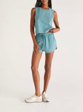 Sloane Cotton Jersey Tank - Blue Steel