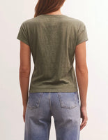 Modern V Neck Tee - Evergreen