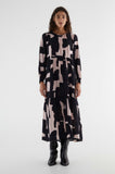 Abstract Print Midi Dress