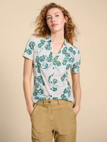 Penny Pocket Jersey Shirt - Ivory Print