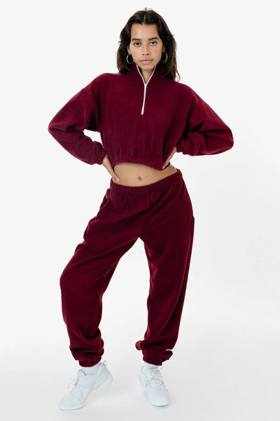 Polar Fleece Sweapants - Bordeaux