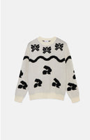 Black Motif Jacquard Sweater