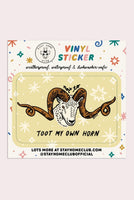 Toot Your Own Horn Vinyl Sticker