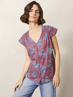 Rae Organic Cotton Top - Pink Multi