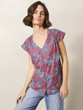 Rae Organic Cotton Top - Pink Multi