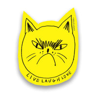 Snitty Kitty "Live Laugh Love" Sticker