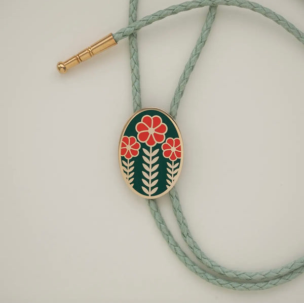 Three Flower Bolo Tie