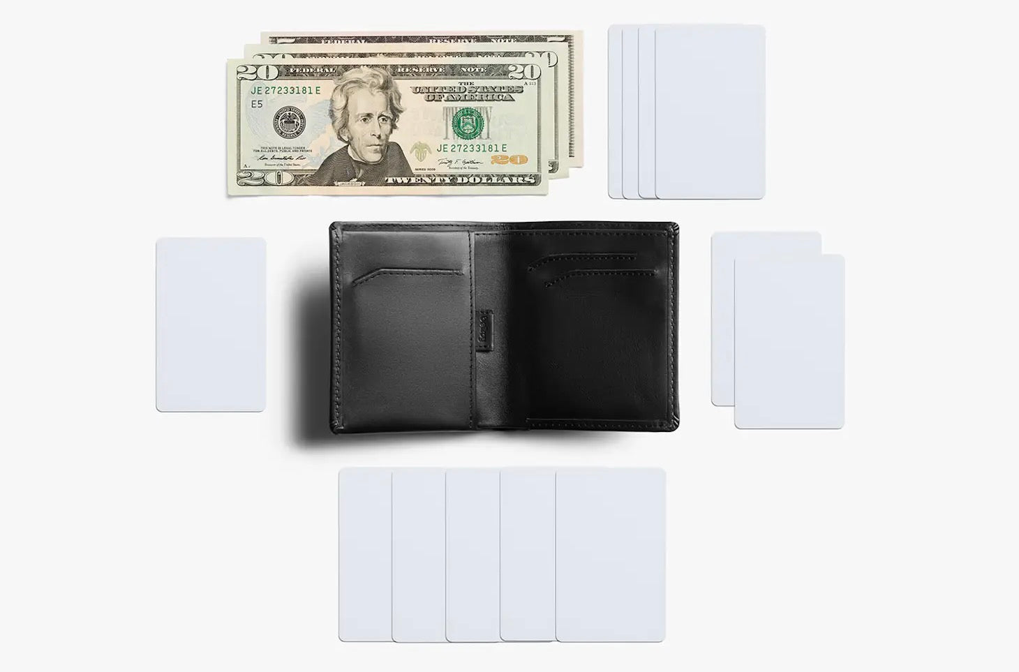 Note Sleeve Wallet RFID - Black