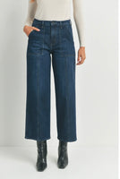 Seamed Utility Straight - Dark Denim