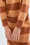 Striped Knit Midi Dress