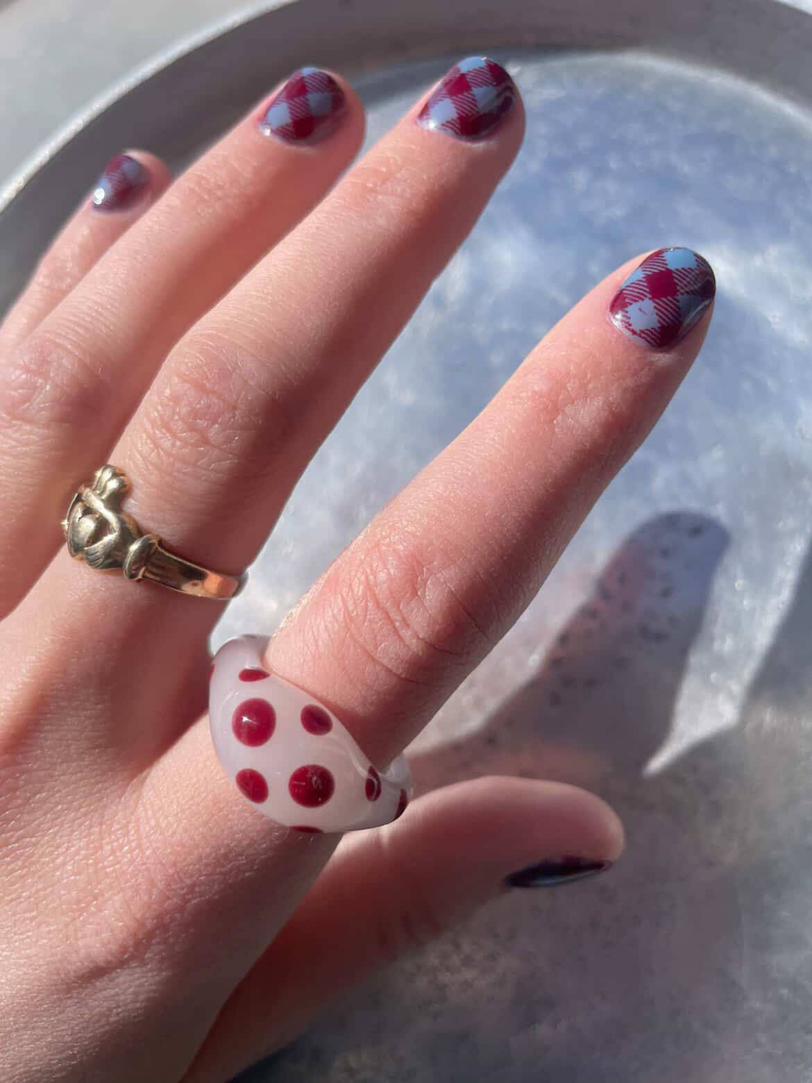 Polka Dot Glass Ring