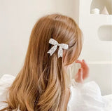 Pearl Hair Bow Barette