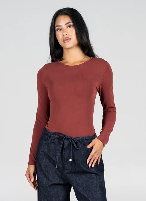 Bamboo Long Sleeve Crew Neck Top