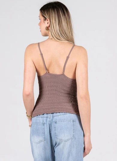 Bamboo Seamless Smocked Tank