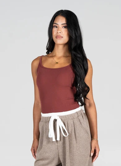 Bamboo Rib Low Cut Cami