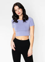 Bamboo Short Sleeve Crop Top
