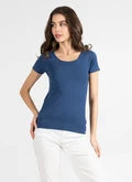 Bamboo Short Sleeve Scoop Neck Tee