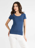 Bamboo Short Sleeve Scoop Neck Top