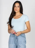 Bamboo Short Sleeve Scoop Neck Tee