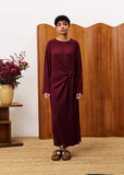 Valeraine Dress - Bordeaux