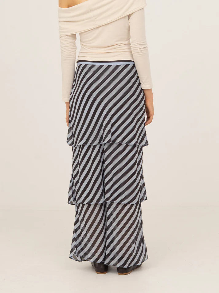 Maximalist Striped Skirt - Blue