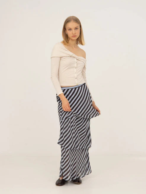 Maximalist Striped Skirt - Blue