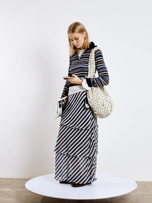 Maximalist Striped Skirt - Blue