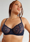 After Dark Unlined Underwire Bra - Indigo