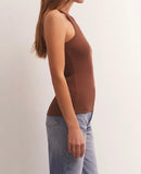 Lily Rib Tank - Dark Rosewood