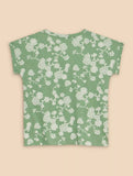 Nelly Notch Neck T Shirt - Green Print