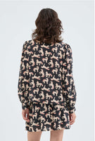 Horse Print Long Sleeve Top