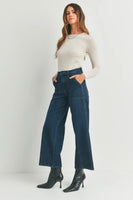 Seamed Utility Straight - Dark Denim