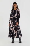 Abstract Print Midi Dress