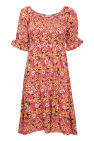 Vera Dress 26 - Carmine Flower