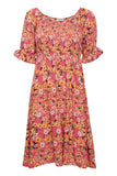 Vera Dress 26 - Carmine Flower