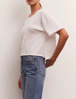 Hazel Slub Tee - White