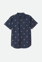 Charter Print Short Sleeve Woven -Ombre Blue Bandana Floral
